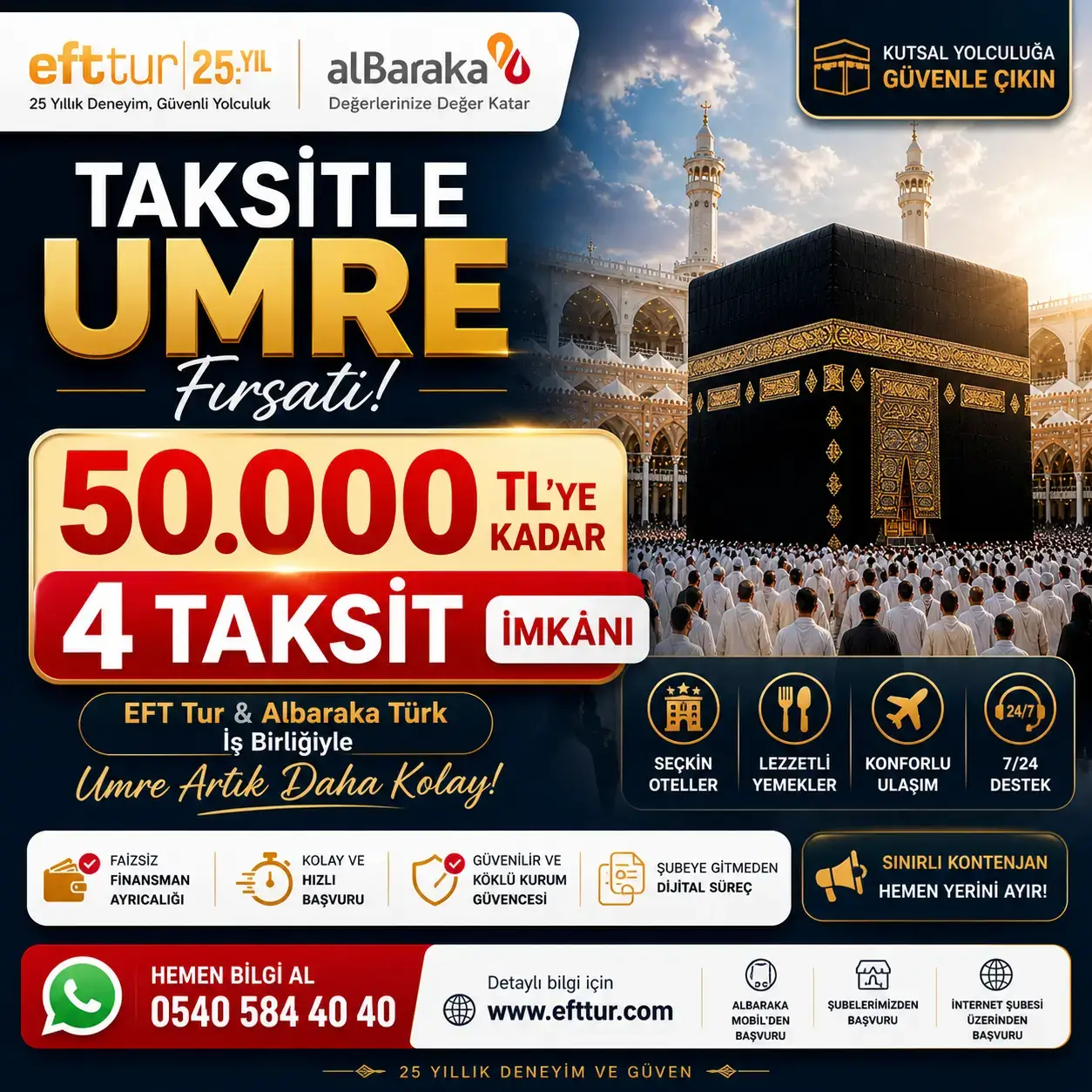 Umre Fiyatlari 2026 - Taksitle Umre ve 50000 TL Finansman